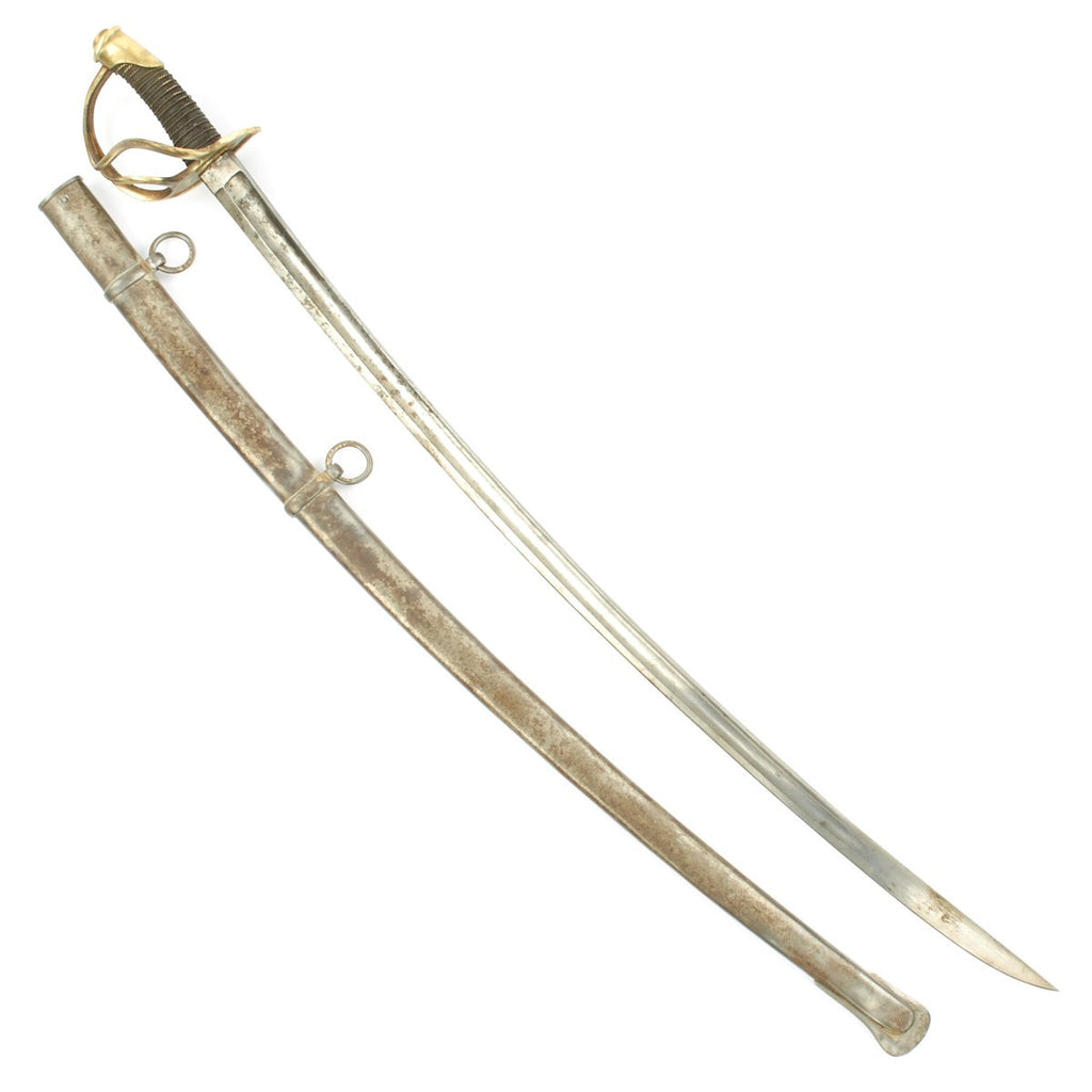 Original U.S Civil War M-1840 "Wrist Breaker" Heavy Cavalry Saber with Scabbard - Imported German Blade Original Items