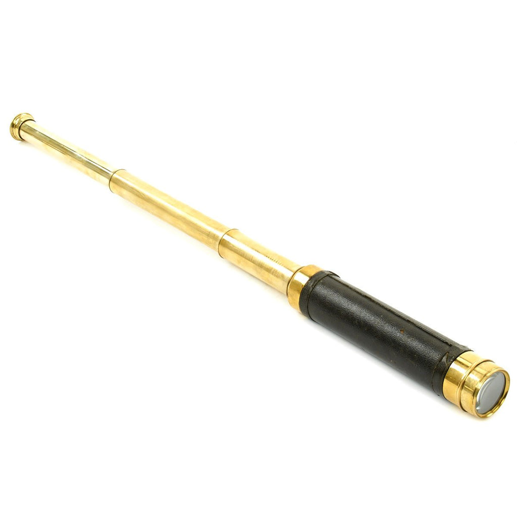 Original British Boer War Named Officer's Three Draw Brass Telescope circa 1895 Original Items