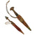 Original Set of Two Sudanese Mahdi Dervish Arm Daggers with Tooled Leather Scabbards - c. 1885 Original Items