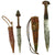 Original Set of Two Sudanese Mahdi Dervish Arm Daggers with Tooled Leather Scabbards - c. 1885 Original Items