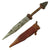 Original Set of Two Sudanese Mahdi Dervish Arm Daggers with Tooled Leather Scabbards - c. 1885 Original Items