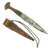 Original Set of Two Sudanese Mahdi Dervish Arm Daggers with Tooled Leather Scabbards - c. 1885 Original Items