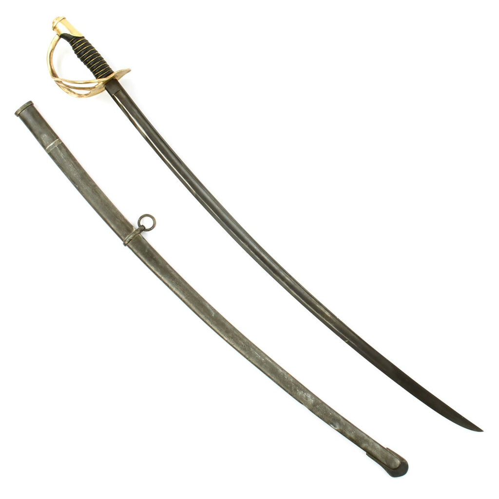 Original U.S. Civil War M1860 Light Cavalry Saber by Mansfield and Lamb with Steel Scabbard - Dated 1864 Original Items