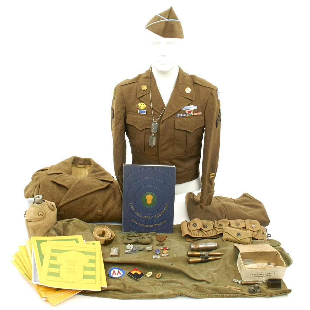 Original U.S. WWII 347th Infantry Regiment Buchenwald Concentration Camp Witness Named Grouping Original Items