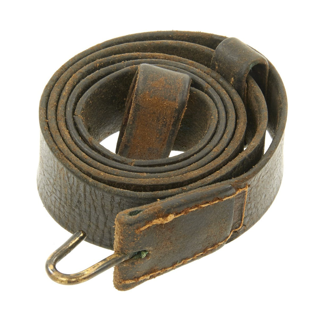 Original U.S. Civil War Leather Musket Sling with Keeper - 41 inches long Original Items