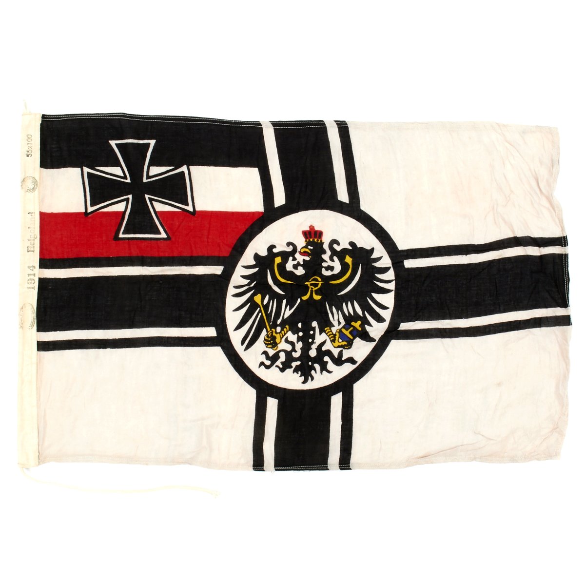 German Empire Imperial Navy War Flag Pin Badge - 2.5 X 3 Cm Metal Pin With Butterfly Clasp