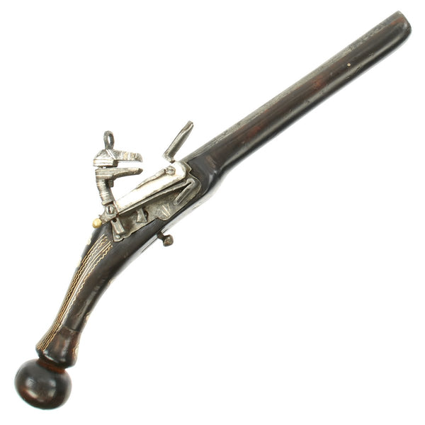 Original 19th Century North African Inlaid Miquelet Lock Pistol with B ...
