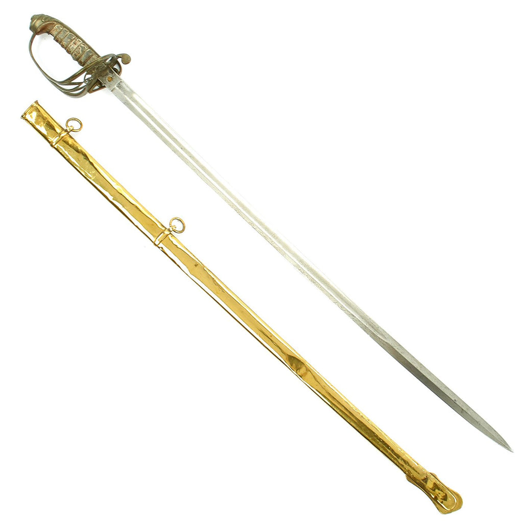 Original British Victorian Colonial 1845 Pattern Infantry Officer Sword Marked by J. Jones of London Original Items