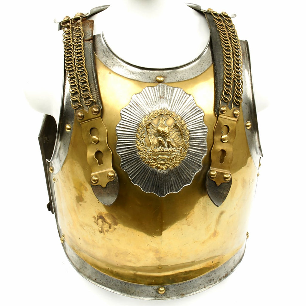 Original French Pattern 1814 Carabinere Cuirass Set with 3rd Empire Emblem - Dated 1831 Original Items