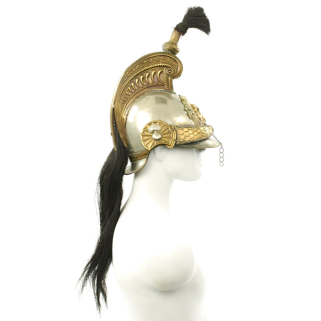 Original Belgian Cavalry 1848 Helmet with Lion Front Plate Original Items