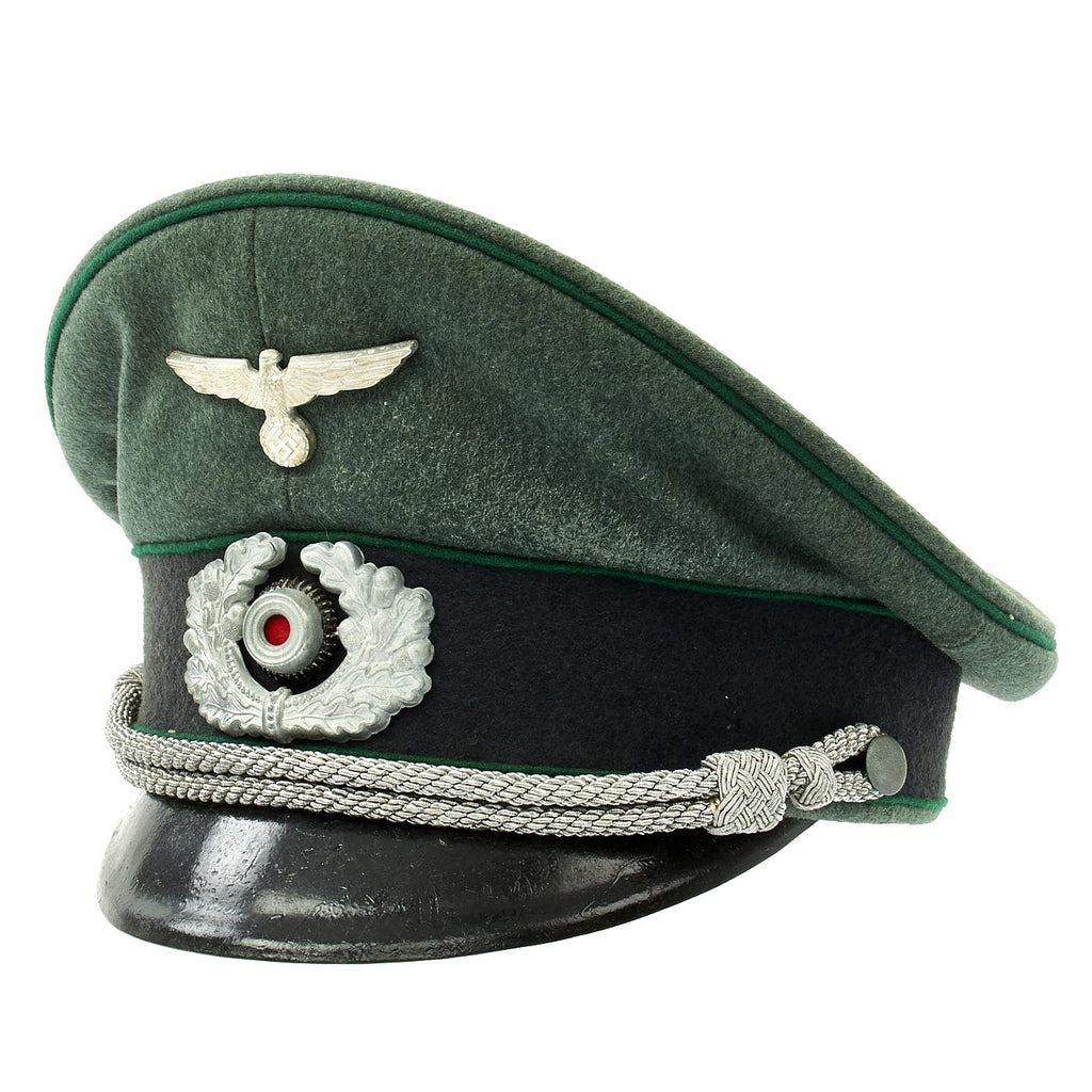 Original German WWII Gebirgsjäger Mountain Troop Officer Visor Cap by Extra Klasse Original Items