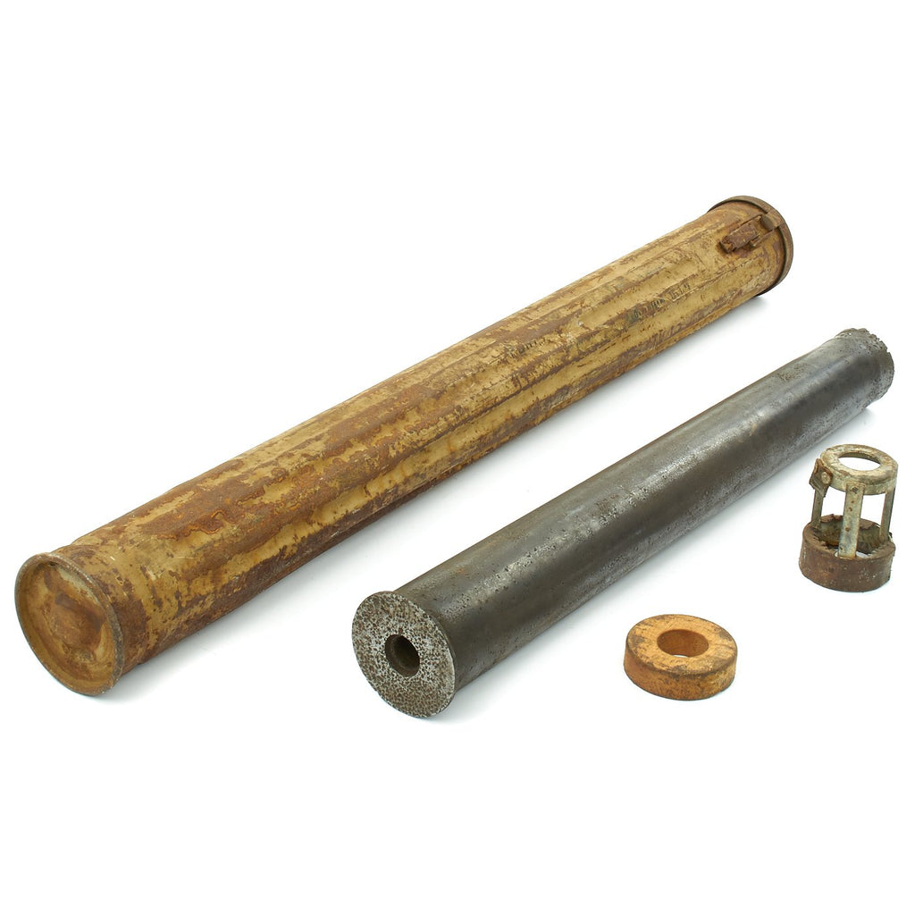 Original German WWII 7.5 cm Oak 40 Inert Shell with Transit Tube Original Items