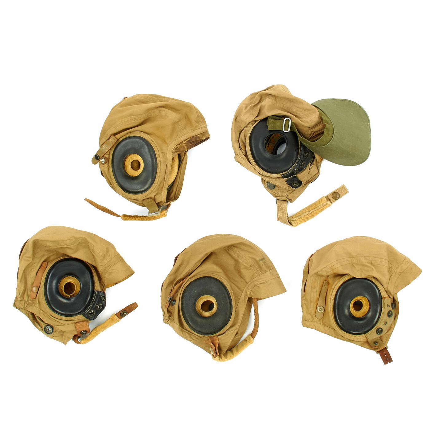 Original U.S. WWII USAAF Aviator Summer Flight Helmet Collection