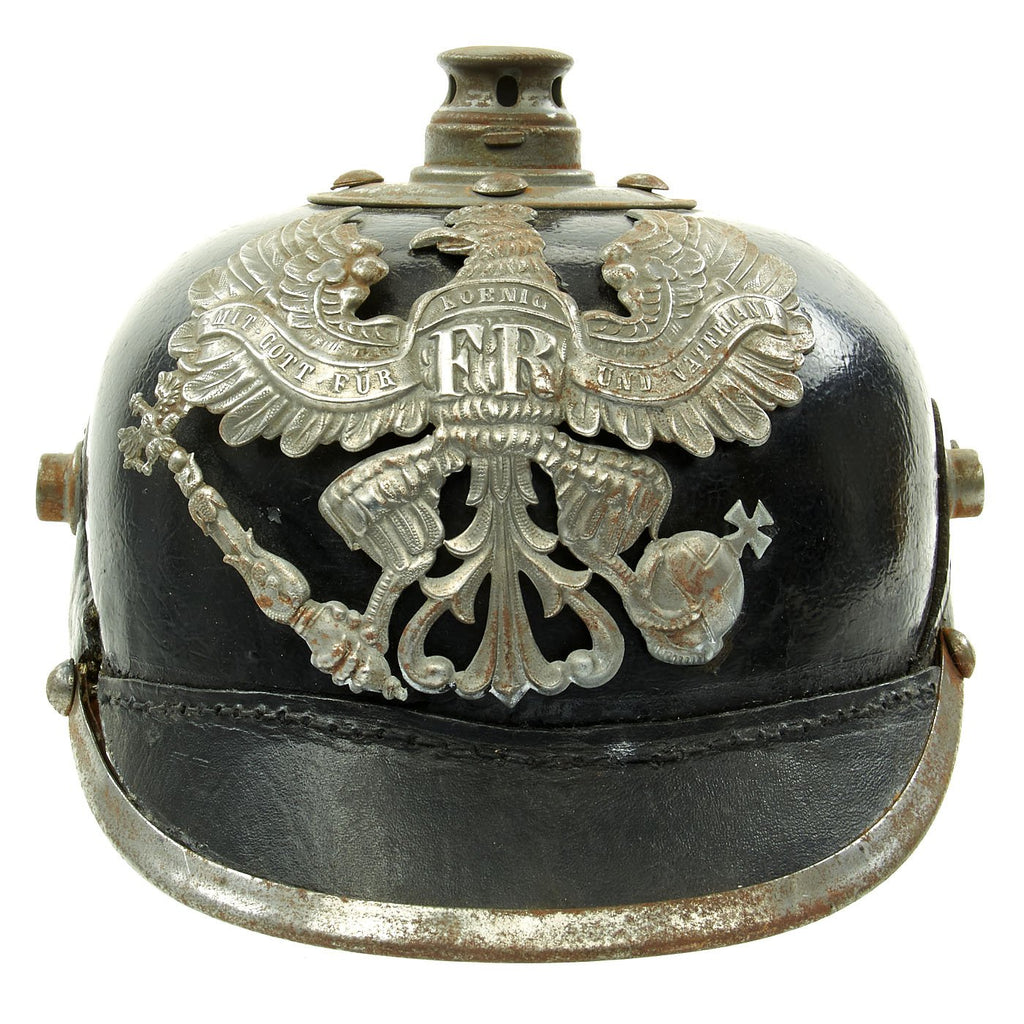 Original German WWI Prussian M1915 Line Infantry EM/NCO Pickelhaube Helmet Original Items