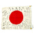 Original Japanese WWII Hand Painted Cloth Good Luck Flag - 34" x 27" Original Items