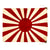 Original Japanese WWII Cloth Rising Sun Army War Flag with Paper Tag - 26" x 20" Original Items