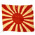Original Japanese WWII Service Worn Rising Sun Army War Cloth Flag (31" x 28") Original Items