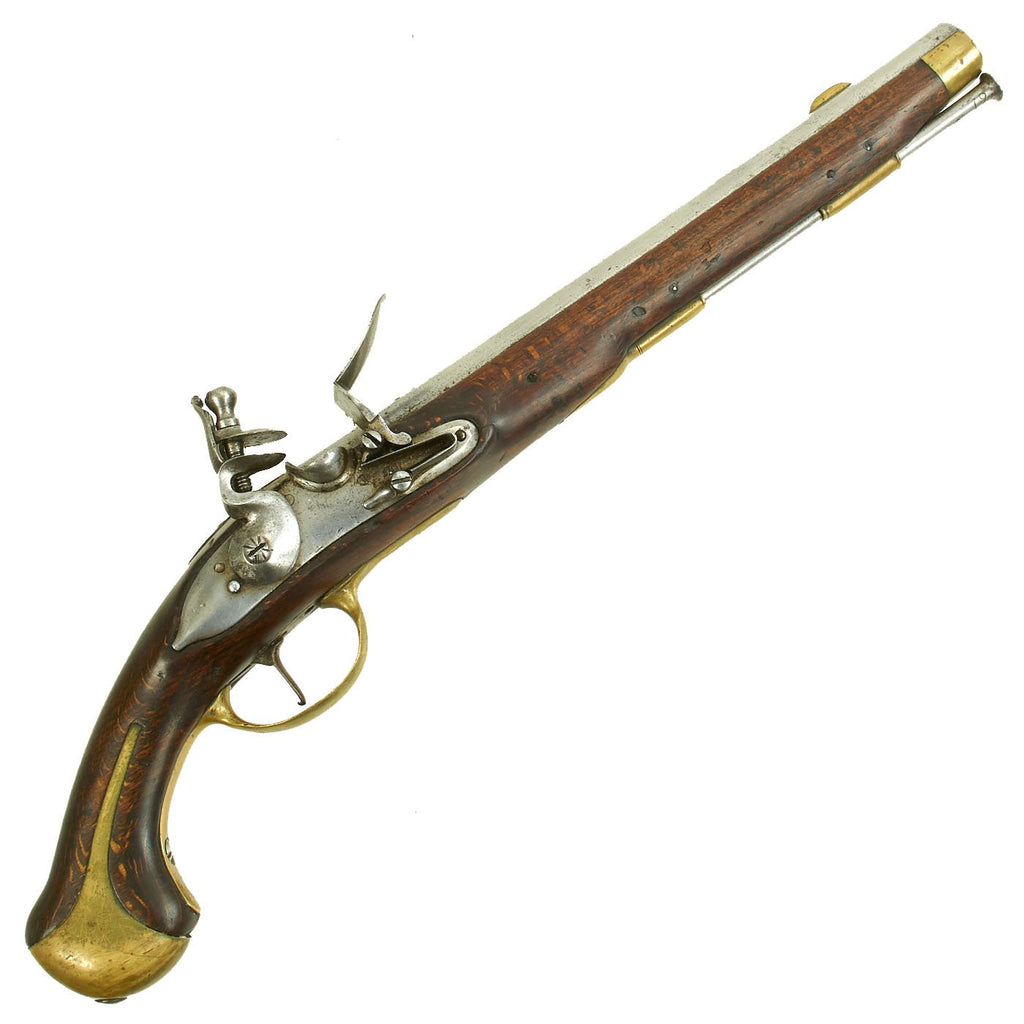 Original Danish Model 1772 Heavy Dragoon and Naval Flintlock Pistol with Liège Proof - circa 1790 Original Items