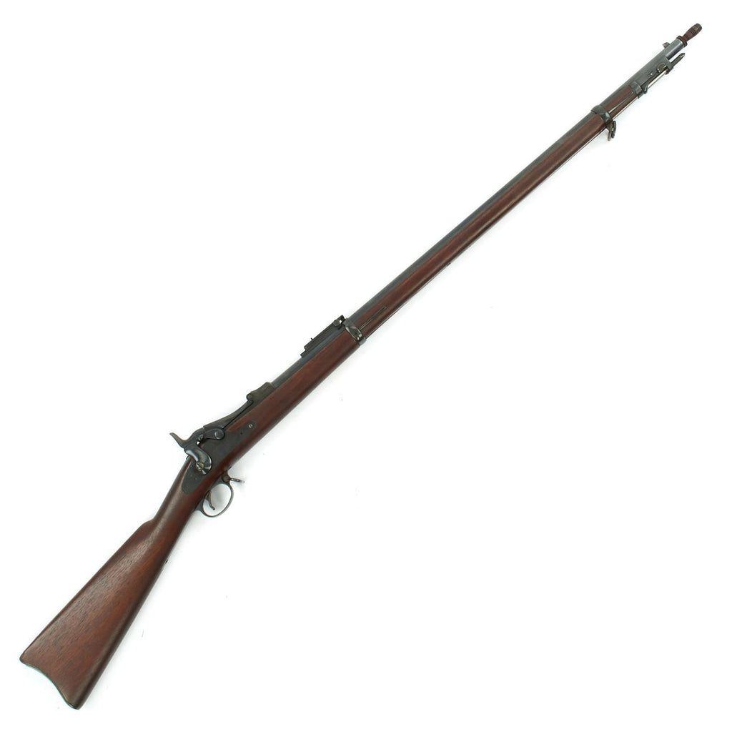 Original U.S. Springfield Trapdoor Model 1873 updated to 1884 Round Rod Bayonet Rifle - Serial No 125461 Original Items