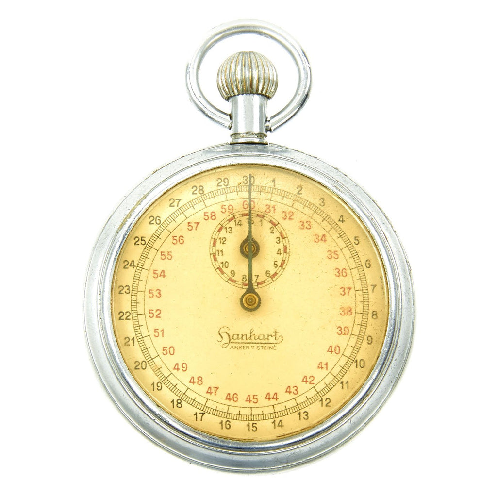 Original German Pre-WWII NSKK Motorsportschule Helsa b. Kassel Stop Watch by Hanhart - Functional Original Items
