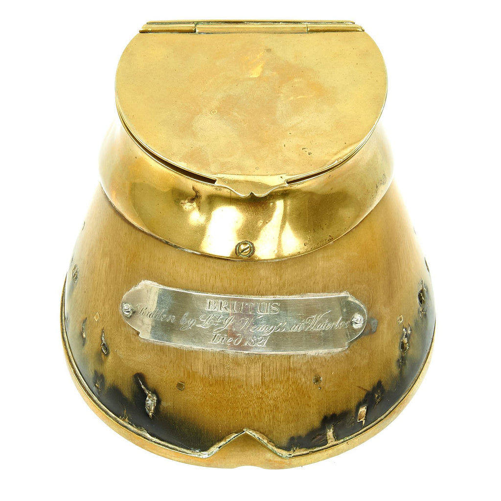 Original British Napoleonic Horse Hoof Inkwell from the Mount of Lt. James Wemyss at Waterloo Original Items