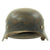 Original German WWII M40 Single Decal Luftwaffe Helmet with Size 57 Liner and Chinstrap - ET64 Original Items