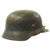 Original German WWII M40 Single Decal Luftwaffe Helmet with Size 57 Liner and Chinstrap - ET64 Original Items