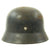 Original German WWII M40 Single Decal Luftwaffe Helmet with Size 57 Liner and Chinstrap - ET64 Original Items