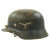 Original German WWII M40 Single Decal Luftwaffe Helmet with Size 57 Liner and Chinstrap - ET64 Original Items