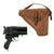 Original Japanese WWII Imperial Navy Three Barrel Flare Signal Pistol with Leather Holster Original Items