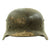 Original German WWII Luftwaffe M35 Double Decal Helmet with Size 58 Liner - marked Q66 Original Items