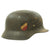 Original German WWII Luftwaffe M35 Double Decal Helmet with Size 58 Liner - marked Q66 Original Items