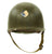 Original U.S. WWII 29th Division 1942 M1 McCord Fixed Bale Front Seam Helmet with Westinghouse Liner Original Items