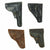 Original German WWI/WWII Set of Four Officer's Leather Holsters - Walther P38, Mauser 1914 and Two 7.65mm Original Items