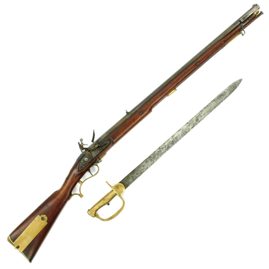 Original British Napoleonic Era P-1800 Baker Flintlock Rifle with Sword Bayonet - circa 1805 Original Items