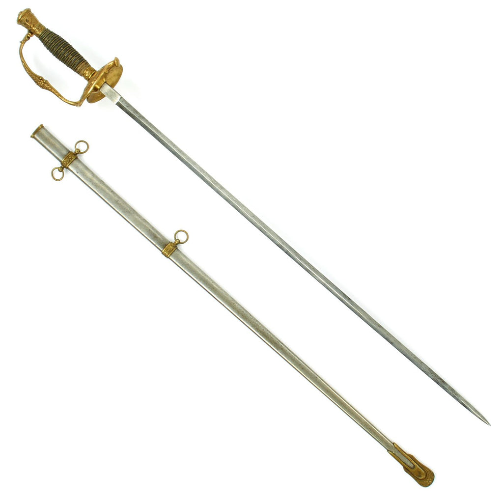 Original U.S. Civil War Army Officer's M1860 Dress Parade Sword with Folding Guard and Scabbard Original Items