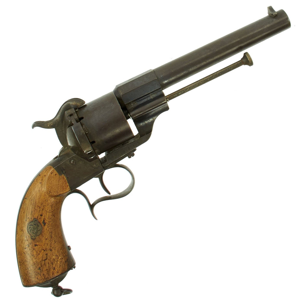 Original Civil War Era French M1854 Lefaucheux Cavalry Model 12mm Pinfire Revolver - Serial Number 22873 Original Items