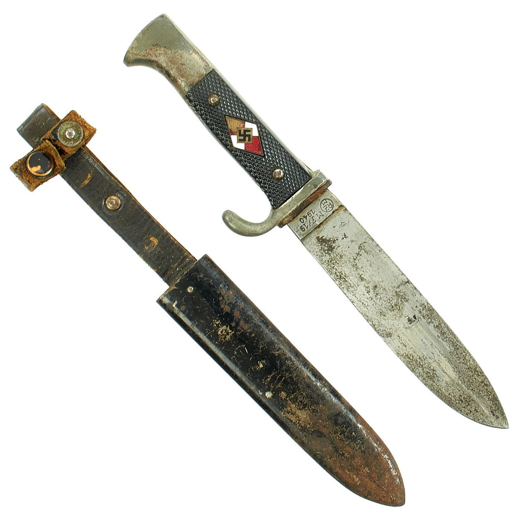 Original German WWII 1940-dated Hitler Youth Knife by Ed. Wüsthof of Solingen - RZM M7/19 Original Items