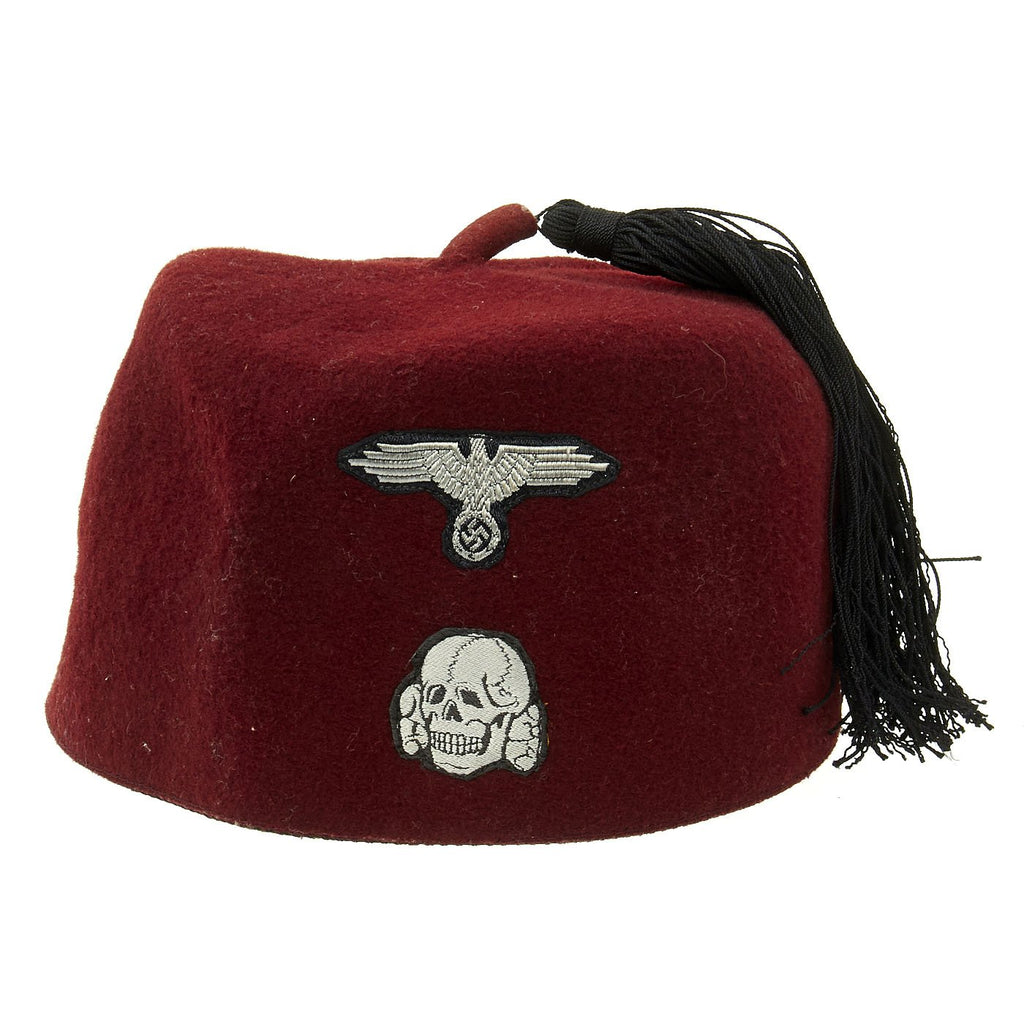 Original German WWII Waffen SS M43 Maroon Parade Fez for Foreign Volunteers Original Items