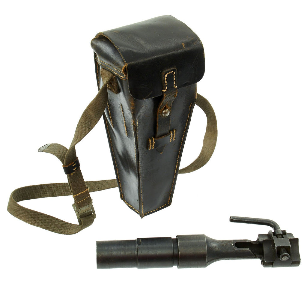 Original German WWII Mauser k98k Schießbecher Grenade Launcher Cup in Leather Case dated 1942 Original Items