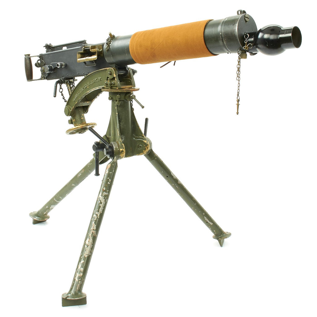 Original British WWII Vickers Display Machine Gun with Tripod and Accessories Original Items