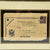 Original Japanese WWII Framed Hand Painted Good Luck Flag with Bring Home Envelope and Translation Original Items