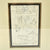 Original Japanese WWII Framed Hand Painted Good Luck Flag with Bring Home Envelope and Translation Original Items