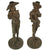 Original French 18th Century Candlesticks Depicting Fop Caricatures of Voltaire & Frederick the Great in 1740 Original Items