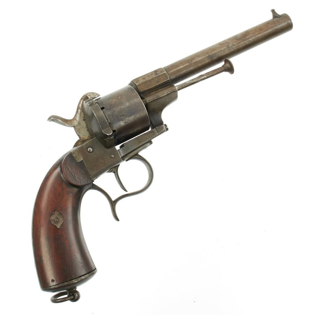 Original Civil War Era French M1854 Lefaucheux Cavalry Model 12mm Pinfire Revolver - Serial Number 41407 Original Items