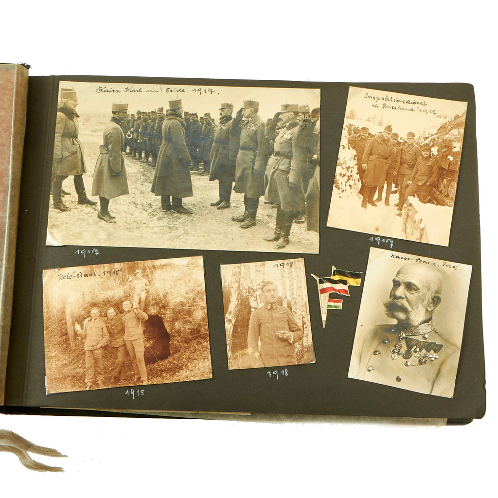 Original Austro-Hungarian Pre WWI to Early WWII Family Photo Album and Scrapbook - Over 150 Pictures, Postcards and Letters - Kriegserinnerungen “War Memories” Original Items
