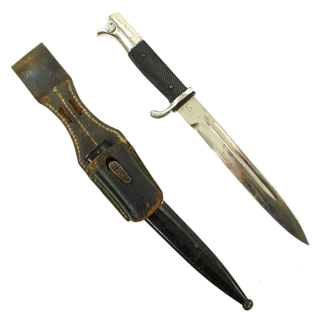 Original German WWII Etched Short Dress Bayonet by Lauterjung & Sohn Puma-Werk with Frog Original Items