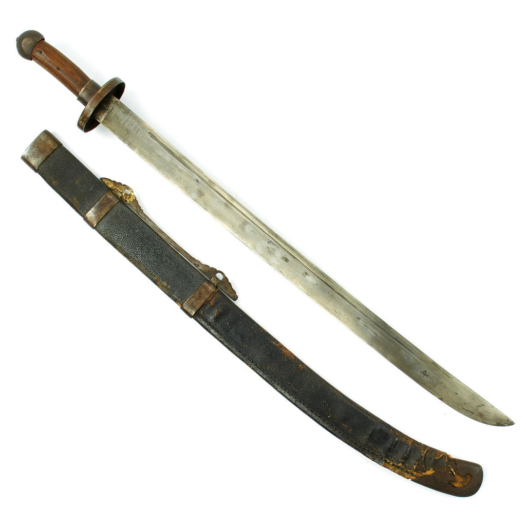 Original Boxer Rebellion Chinese Jian Sword with scabbard - Circa 1900 Original Items