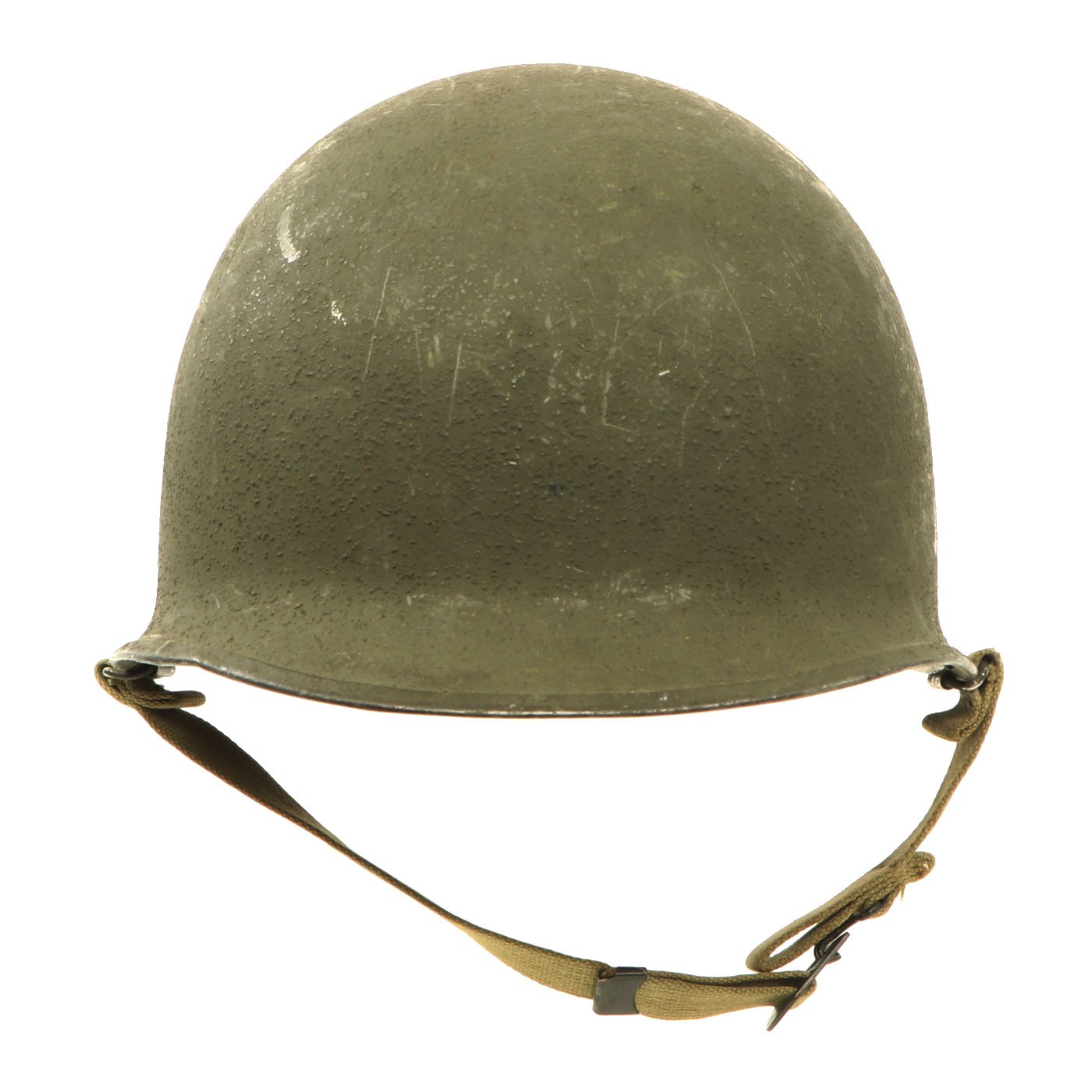 Original U.S. WWII 1945 M1 McCord Rear Seam Swivel Bale Helmet