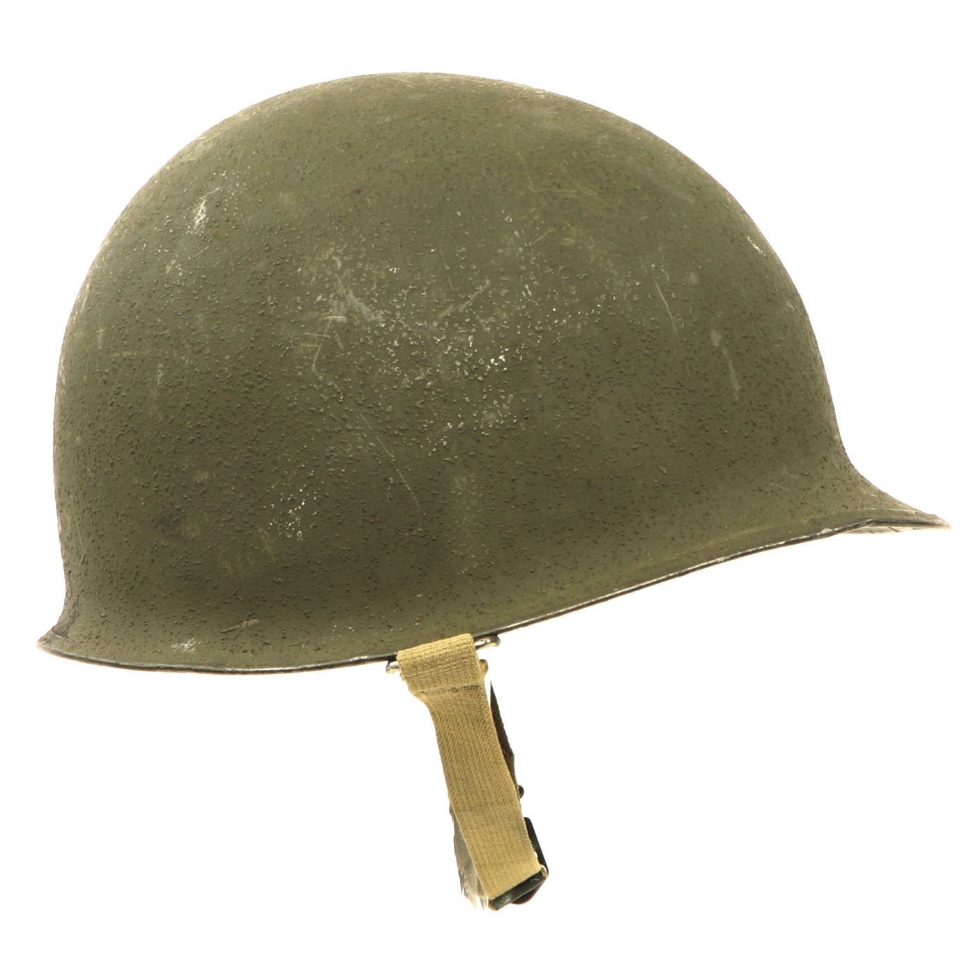 Original U.S. WWII 1945 M1 McCord Rear Seam Swivel Bale Helmet